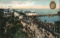 Celebration of Ponce de Leon. Founding of the City Postcard