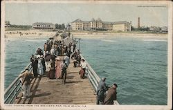 Fishing From the Breaker's Pier Postcard