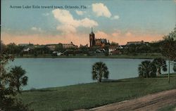 Across Lake Eola toward town Postcard