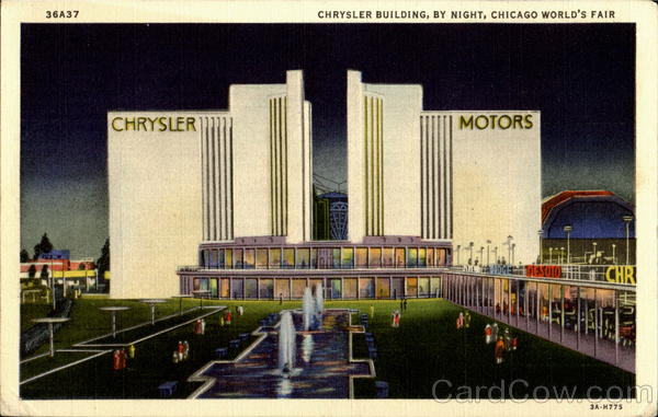 Chrysler Building By Night 1933 Chicago World Fair