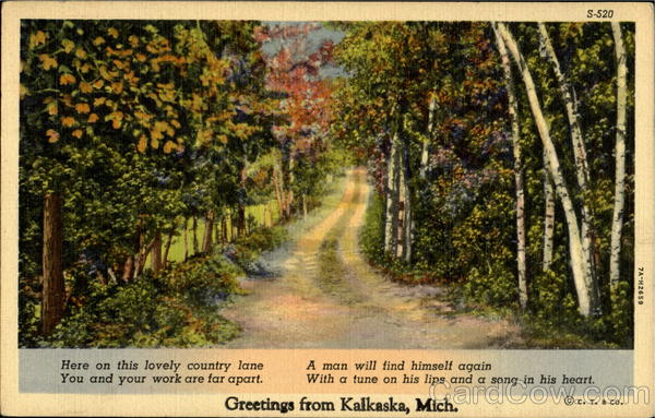 Greetings From Kalkaska Michigan