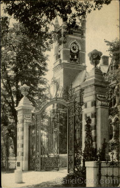 College Hall And The Grecourt Gates, Smith College Northampton Massachusetts