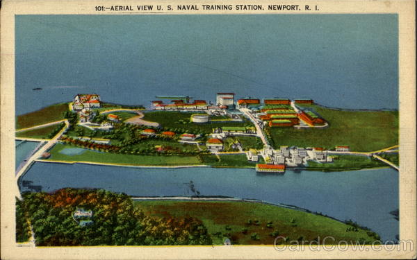Aerial View U S Naval Training Station Newport Ri
