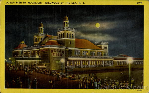 Ocean Pier By Moonlight Wildwood-By-The-Sea New Jersey
