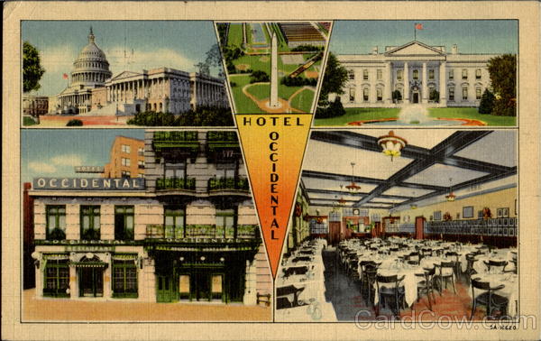 Hotel Occidental, 1411 Pennsylvania Ave Washington District of Columbia