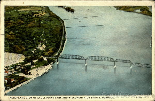 Aeroplane View Of Eagle Point Park Dubuque Iowa