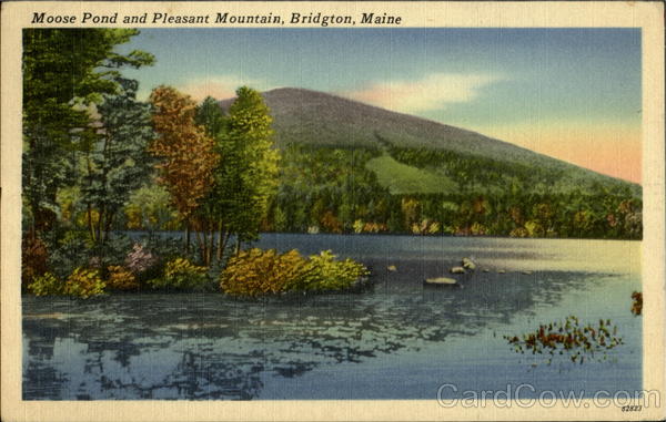 Moose Pond And Pleasant Mountain Bridgton Maine