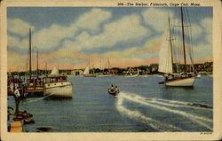 The Harbor, Falmouth Postcard