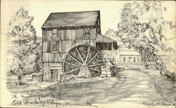 Wight Grist Mill Sturbridge, MA Postcard Postcard