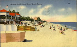 General Beach Scene Delray Beach, FL Postcard Postcard