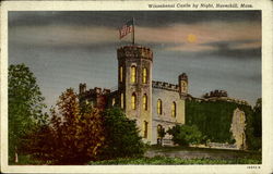 Winnekenni Castle By Night Haverhill, MA Postcard Postcard