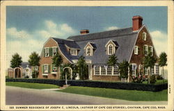 Summer Residence Of Joseph C. Lincoln Chatham, MA Postcard Postcard