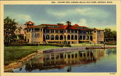 Casino And Lagoon, Belle Isle Park Postcard