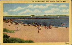 Sea Street Town Beach, Hyannis Postcard