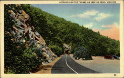 Approaching The Tunnel On Skyline Drive Postcard