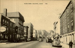 Water Street Hallowell, ME Postcard Postcard