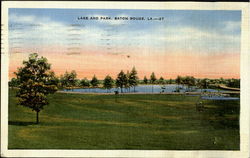 Lake And Park Postcard