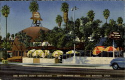 The Brown Derby Restaurant, 3377 Wilshire Blvd Los Angeles, CA Postcard Postcard