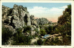 Canyon Scene Granite Dells Postcard