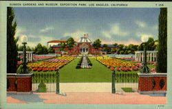 Sunken Gardens And Museum, Exposition Park Los Angeles, CA Postcard Postcard