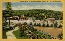 Landing, Bathing Beach At Shore Hills Estates Postcard