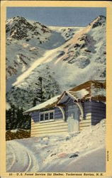 U. S. Forest Service Ski Shelter Postcard
