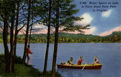 Water Sports On Lake, Fairy Stone State Park Scenic, VA Postcard Postcard