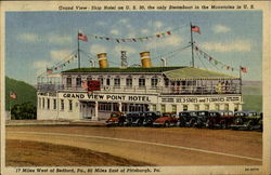 Grand View Ship Hotel, U. S. 30 Central City, PA Postcard Postcard