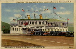 Grand View Ship Hotel, U. S. 30 Postcard