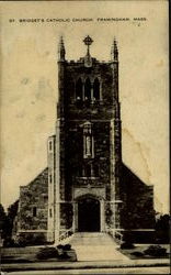 St. Bridget's Catholic Church Framingham, MA Postcard Postcard