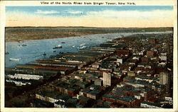 View Of The North River From Singer Tower Postcard