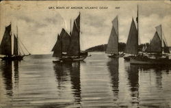 Sail Boats At Anchor Sailboats Postcard Postcard