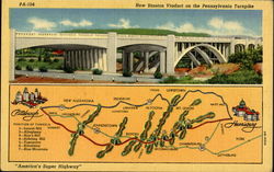 New Stanton Viaduct On The Pennsylvania Turnpike Postcard Postcard