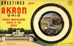 Greetings From Akron Postcard