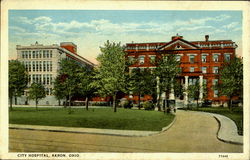 City Hospital Akron, OH Postcard Postcard