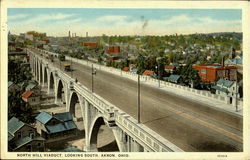 North Hill Viaduct Akron, OH Postcard Postcard