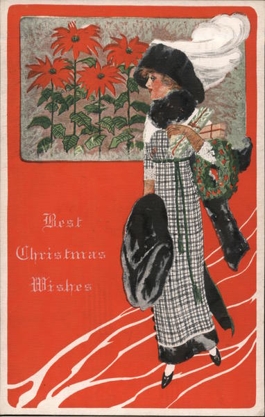 Best Christmas Wishes - A Woman Holding a Present