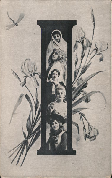 Five Women within Letter I Alphabet Letters