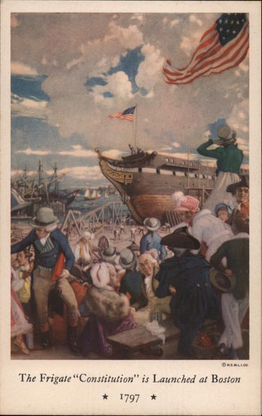 The Frigate Constitution is Launched at Boston 1797