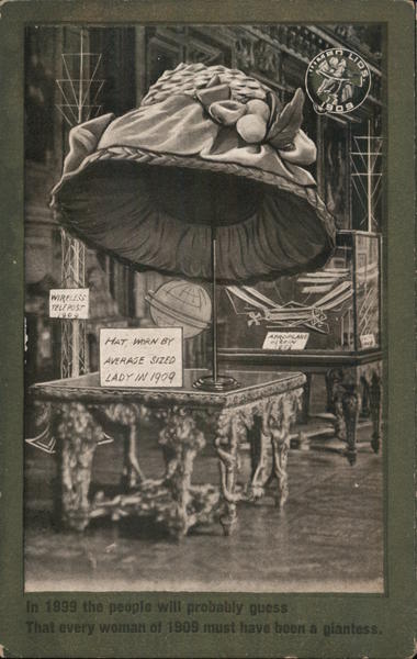 Hat Worn By Average Sized Lady in 1909 Hats