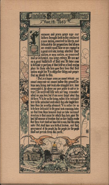 Lincoln's Gettysburg Address, November 19, 1863 Civil War