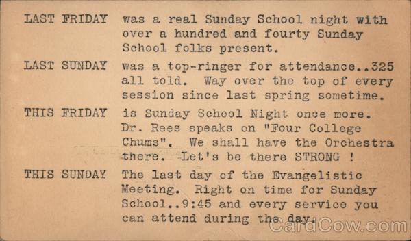 Church Message Postal Cards & Correspondence