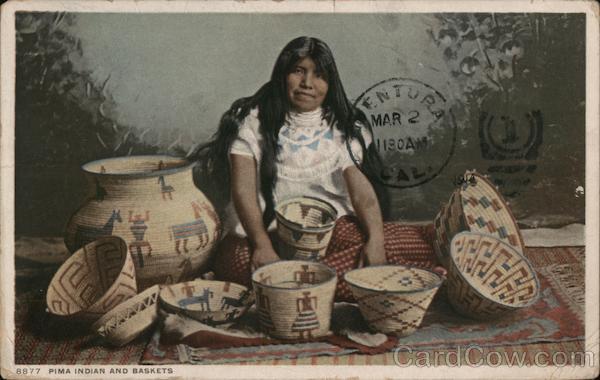 Pima Indian and Baskets Native Americana