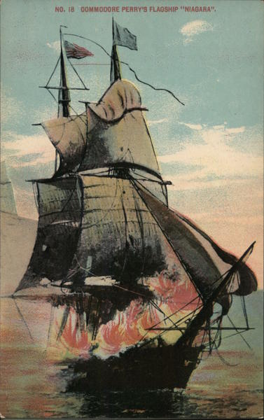 USS Niagara (1813) Aflame Ships