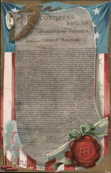 The Declaration of Independence 4th of July