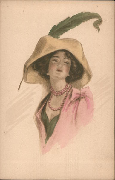 A Woman in a Large Hat Women