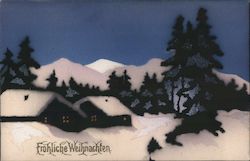 Woehler - "Fröhliche Weihnachten" - Snowy Landscape Postcard