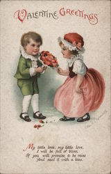 Children's Valentine poem Ellen Clapsaddle Postcard Postcard Postcard