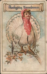 Thanksgiving Remembrances - Turkey with Face of a Child Postcard