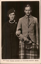T.R.H. Prince George and Princess Marina Postcard